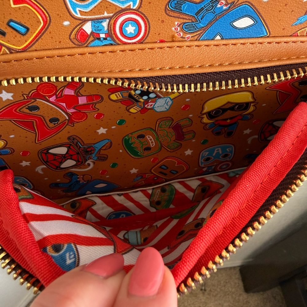 RARE Loungefly Marvel Funko Pop Mini Backpack Avengers AOP Iron Man Spider Man - Picture 8 of 12